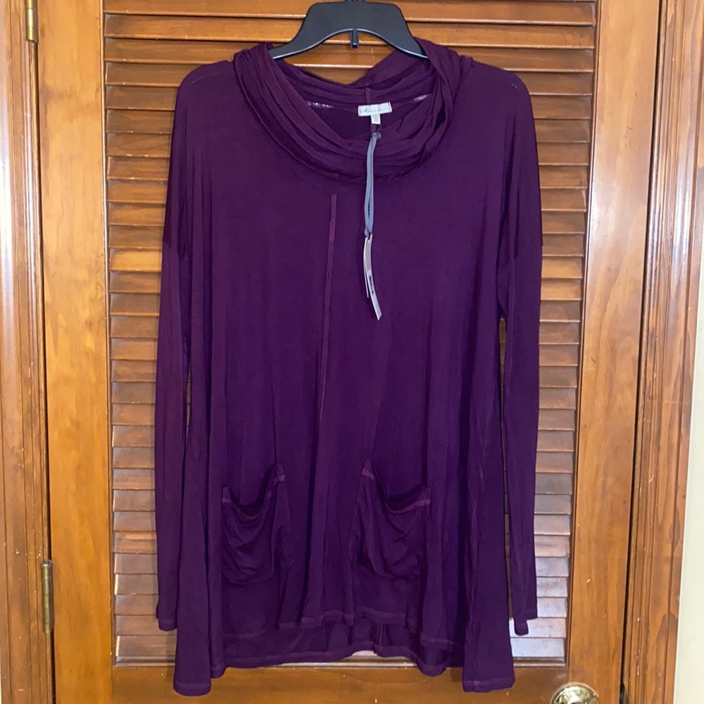 NEW purple Cowl Neck Tunic